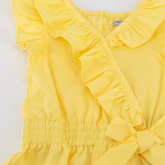 Yellow Ruffle Romper - Girl's 6 | Habitual Girl - Picture 3 of 4